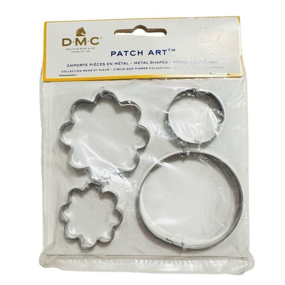 DMC Patch Art Metal Shapes Dots & Flowers New